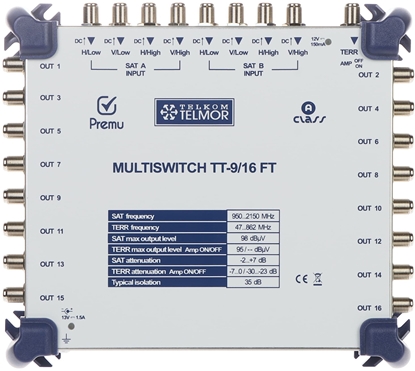 Attēls no MULTISWITCH TT-9/16-FT-PREMU 9 WEJ / 16 WYJ PREMU TELMOR