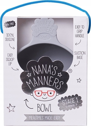 Attēls no Nana`s Manners Miska silikonowa z przyssawk Grey Nana's Manners