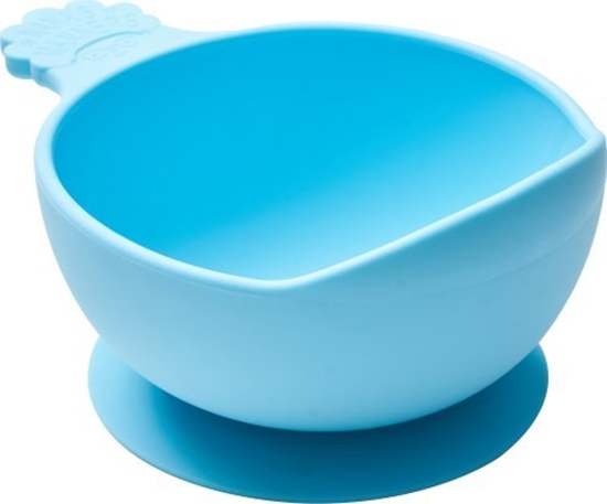 Picture of Nana`s Manners Nana's Manners, ETAP 1, Miska silikonowa z przyssawk i uchwytem, niebieska