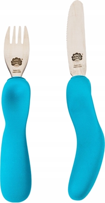 Изображение Nana`s Manners Nana's Manners, ETAP 3, Sztuce do samodzielnego jedzenia, widelec i nó, morski niebieski, 3-9 lat