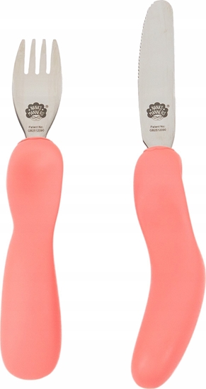 Picture of Nana`s Manners Nana's Manners, ETAP 3, Sztuce do samodzielnego jedzenia, widelec i nó, róowe, 3-9 lat