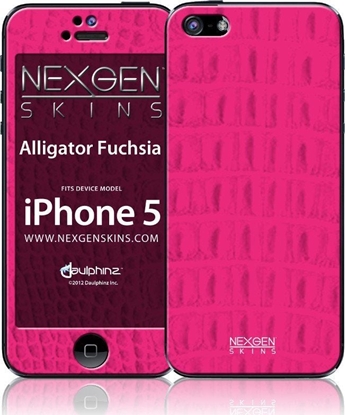 Изображение Nexgen Skins Nexgen Skins - Zestaw skórek na obudow z efektem 3D iPhone SE (2016) / iPhone 5s / iPhone 5 (Alligator Fuchsia 3D) uniwersalny
