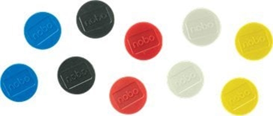 Изображение Nobo Magnesy do tablic 32 mm mix kolor?w op