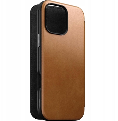 Изображение Nomad Leather Folio, english Tan-C - iPhone 16 Pro Max