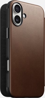 Picture of Nomad Nomad Modern Leather Folio, brown - iPhone 16 Plus
