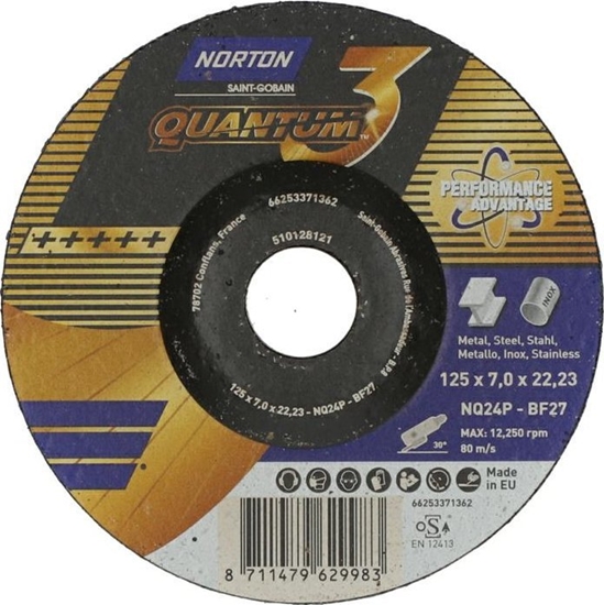 Изображение Norton Clipper Tarcza szlifujca NQ24P-125x7.0x22.23-T27 NOR-Quantum 3