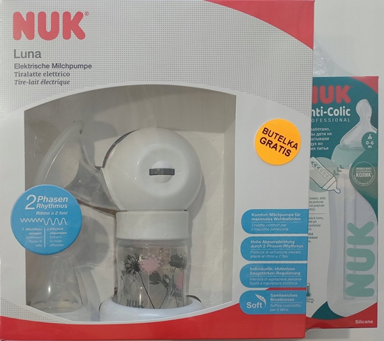 Изображение NUK LAKTATOR ELEKTRYCZNY DWUFAZOWY LUNA + GRATIS