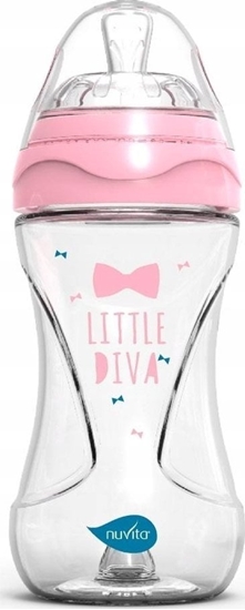 Изображение Nuvita Nuvita, Butelka szklana antykolkowa róowa, 240ml