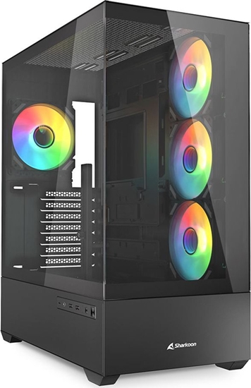Picture of Obudowa Sharkoon Sharkoon AK6 RGB , Tower case (black, Tempered Glass x 2)