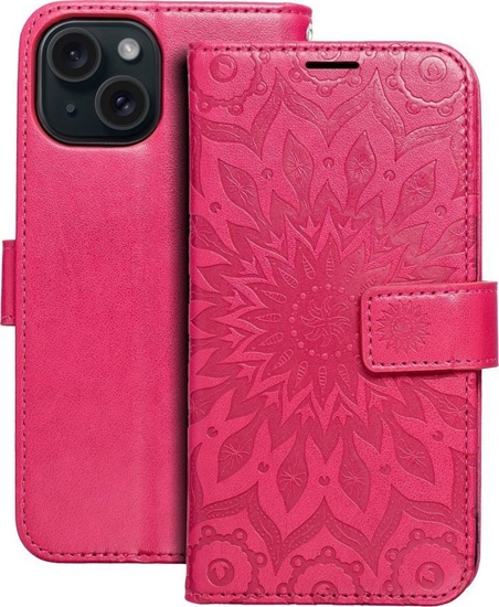 Изображение MEZZO grāmatveida maciņš telefonam iPhone 15 viole