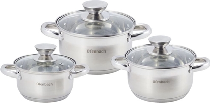 Attēls no Ofenbach Podstawowy zestaw komplet garnków ze stali gaz indukcja 6el.