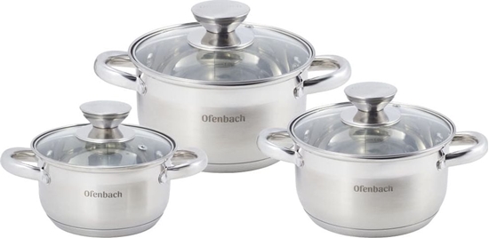 Picture of Ofenbach Podstawowy zestaw komplet garnków ze stali gaz indukcja 6el.
