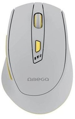 Attēls no OMEGA MOUSE MYSZ BEZPRZEWODOWA WIRELESS RECHAREGABLE USB-C GREY LIME [46037]