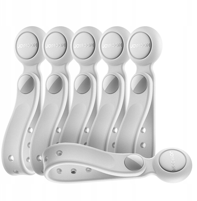 Изображение Opaska na kable Joyroom JR-ZS422 silikonowa, z magnesem, zestaw 6 sztuk - biaa