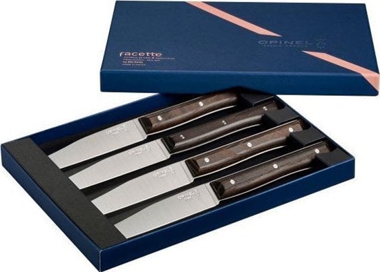 Picture of Opinel Table Knives Facette Set of 4  Dark Ash