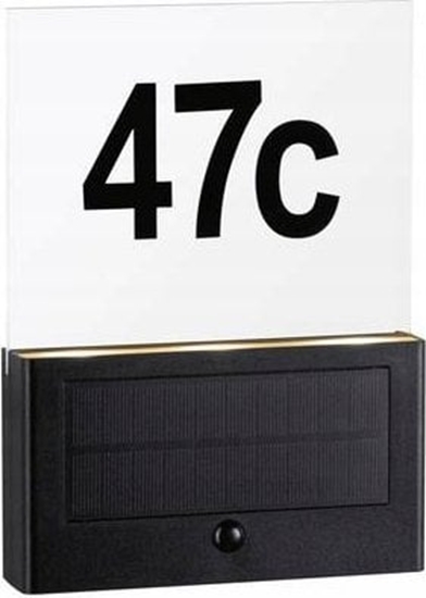 Изображение Oprawa schodowa Paulmann Oprawa elewacyjna NEDA LED numer domu 2200K 18lm + czujnik zmierzchu IP44 antracyt