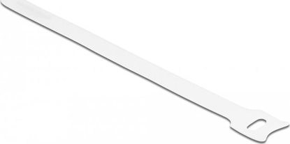 Picture of Delock Hook-and-loop cable tie L 200 x W 12 mm white 10 pieces