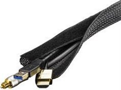 Picture of Organizer Deltaco Nailono kabeli vyniojimas, lipnus usegimas 5m, DELTACO juodas / LDR19