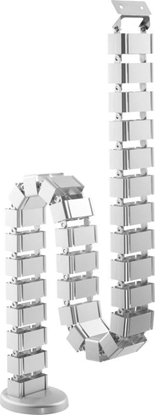 Picture of Organizer InLine InLine® Cable duct flexible for height-adjustable desks, 4 compartments, 68x36mm max. 1.28m, grey