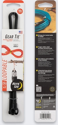 Picture of Organizer Nite Ize Elastyczna Opaska Gear Tie 6 2Pack Black