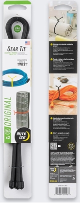 Picture of Organizer Nite Ize Elastyczna Opaska Nite Ize Gear Tie 6 2Pack Black