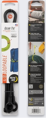 Picture of Organizer Nite Ize Elastyczna Opaska Nite Ize Gear Tie 6 2Pack Black