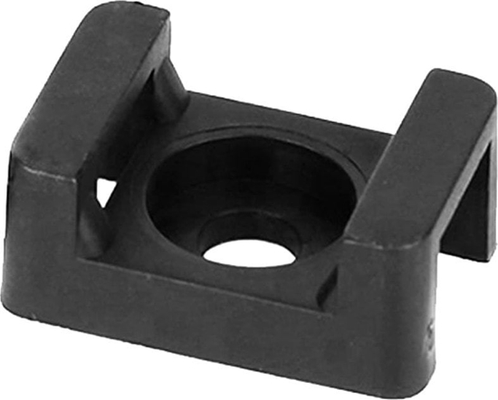 Picture of Organizer Orno Uchwyt opaski kablowej, siodekowy, przykrcany, 22x16 mm, otwór montaowy 6,8mm, czarny, 100 sztuk