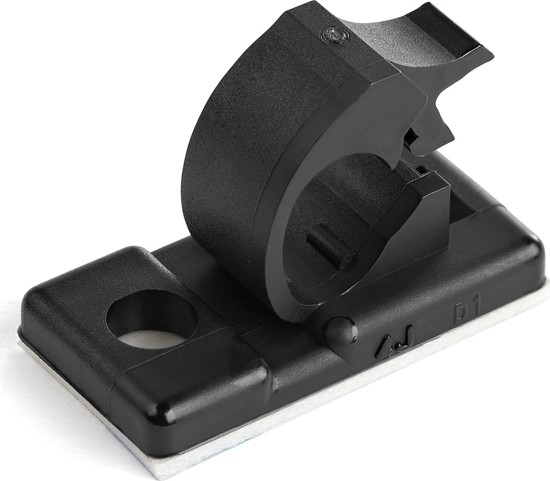 Picture of Kabel StarTech Mae samoprzylepne klipsy kablowe - PC Zarzdzanie kablami/uchwyty kablowe - Organizator kabli - Klipsy kablowe do sieci/USB/Ethernet - Klips nylonowy UL/94V-2 - Czarny - Klamra kablowa - TAA-konform (Opakowanie z 10 sztukami)