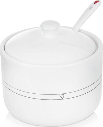 Attēls no Orion Cukierniczka z yeczk i pokrywk ceramiczna biaa SERDUSZKA