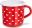 Attēls no Orion Kubek emaliowany, retro, 0,4 l, czerwony w grochy