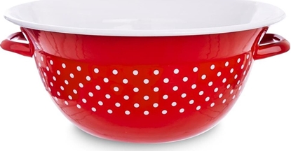 Attēls no Orion Miska emaliowana retro CZERWONA W GROCHY 26 cm