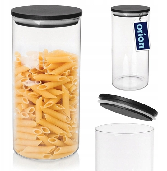 Picture of Orion Pojemnik na produkty sypkie szklany z pokrywk i uszczelk 980 ml