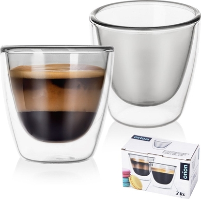 Attēls no Orion Szklanki termiczne z podwójn ciank do kawy espresso DOUBLE 90 ml 2 szt.