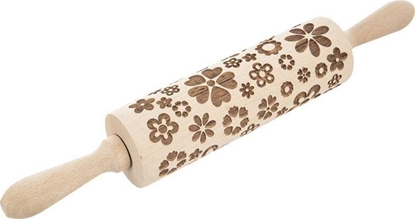 Picture of Orion Waek do ciasta obrotowy dekoracyjny drewniany kwiaty 39 cm