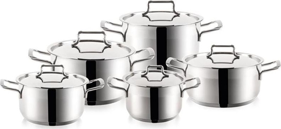 Изображение Orion Zestaw garnków / garnki 18/10 ANETT 10 el. uniwersalny