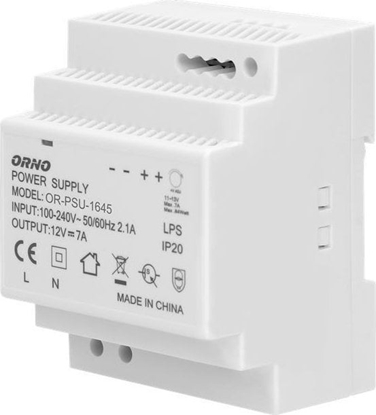 Picture of Orno Zasilacz na szyn DIN 12VDC 7A 84W OR-PSU-1645