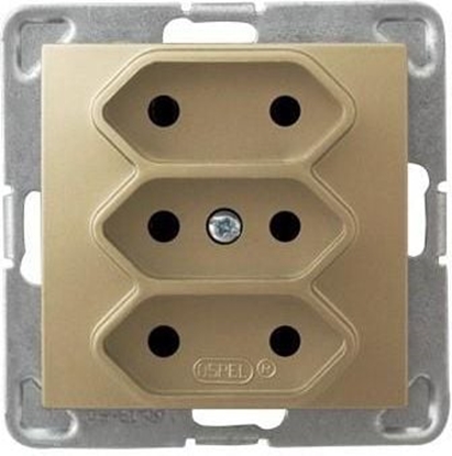 Picture of Ospel Gniazdo Impresja potrójne Euro zoty metalik (GP-3Y/m/28)