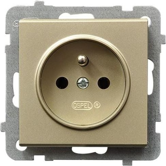 Picture of Ospel Gniazdo Sonata pojedyncze z uziemieniem szampaski zoty (GP-1RZ/m/39)