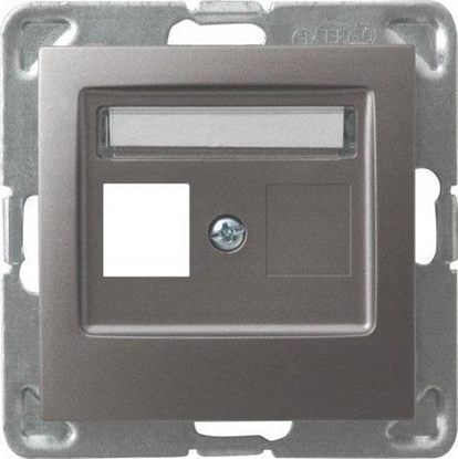 Picture of Ospel Obudowa gniazda Ospel Impresja GPK-1Y/p/23 pojedynczego typu Keystone prosta tytan