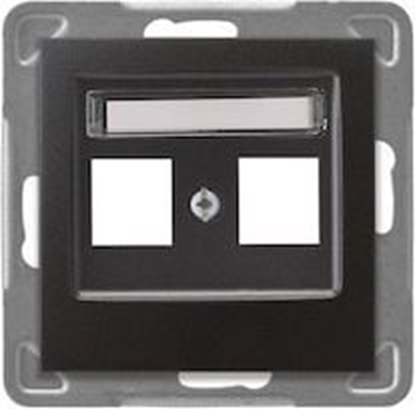 Picture of Ospel Obudowa gniazda teleinformatycznego podwójnego IMPRESJA  antracyt (GPK-2Y/p/50)