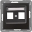 Attēls no Ospel Obudowa gniazda teleinformatycznego podwójnego IMPRESJA  antracyt (GPK-2Y/p/50)