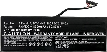 Изображение Pami do laptopa CoreParts Laptop Battery for MSI 61WH