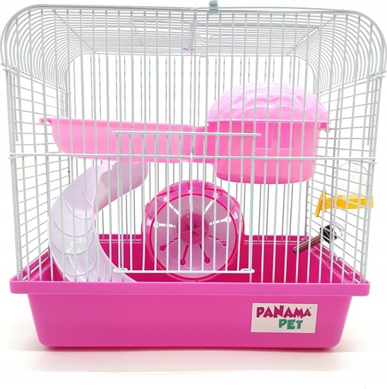 Picture of Panama Pet Klatka dla gryzoni do czasowego pobytu 27x20,5x25,5 cm biao/róowa