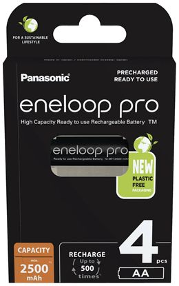 Attēls no Panasonic | ENELOOP Pro BK-3HCDE/4BE | AA | 2500 mAh | 4 pc(s)