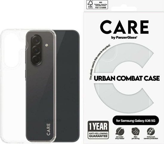 Изображение Etui CARE by PanzerGlass Flagship Case Transparent Urban Combat Clear Frame Samsung A36 5G