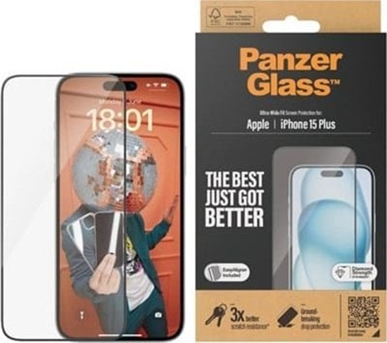 Изображение PanzerGlass Screen Protector iPhone 2023 6.7 | Ultra-Wide Fit w. EasyAligner