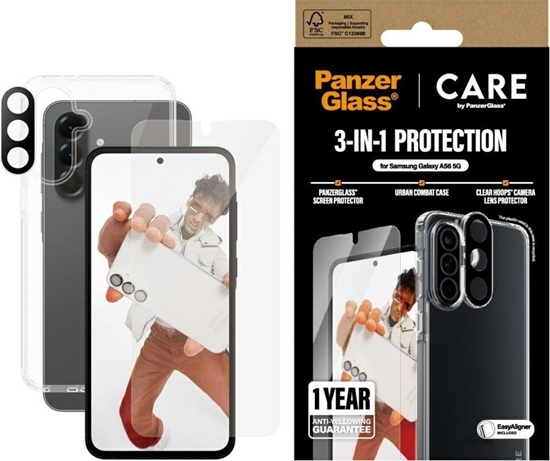 Picture of Zestaw ochronny CARE by PanzerGlass       Flagship 3w1 Etui+Szko+Lens do Samsung Galaxy A56 5G