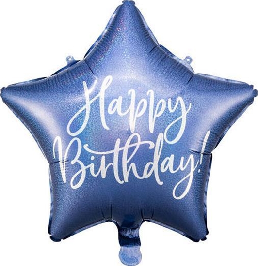 Picture of Party Deco Balon foliowy Happy Birthday, 40cm, granat