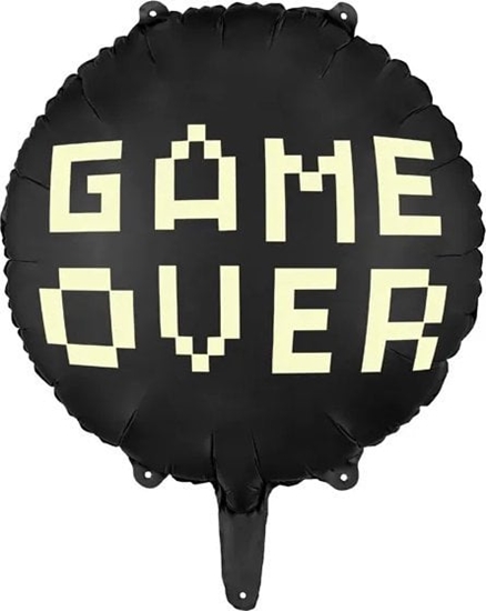 Picture of PartyDeco Balon foliowy Game over czarny 45cm