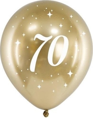 Attēls no PartyDeco Balony Glossy 70-tka 30cm zote 6szt